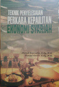 Teknik penyelesaian Perkara kepailitan ekonomi syariah