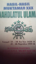 hasil-hasil muktamar nahdlatul ulama